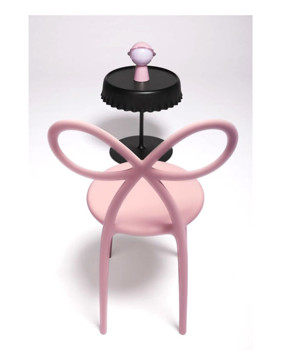 silla lazo rosa